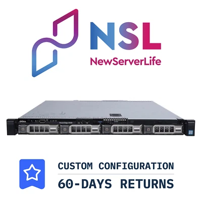 DELL PowerEdge R330 4LFF 1x E3-1220v5 3.0GHz =4 Cores 64GB H730 PCIe 2xRJ45 - Image 1 of 3