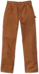 Carhartt Hose Firm Duck Double-Front Work Dungaree Brown