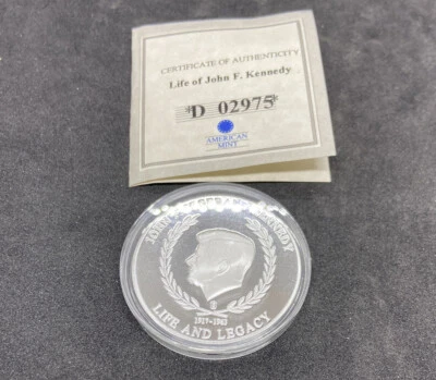 Life Of John F. Kennedy Commemorative Coin Inauguration Speech 1961 - Image 1 of 2