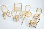 Miniature Dollhouse Fairy Garden  Wicker/rafia Furniture 1:12 Scale