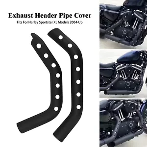 One Set Exhaust Header Pipe Cover Heat Shields Fit For Harley Sportster XL 04-21 - Picture 1 of 13