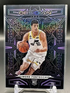2022-23 Obsidian Simone Fontecchio Electric Etch Purple Rookie RC /99 Utah Jazz - Picture 1 of 2