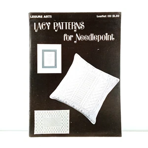 Lacy Patterns for Cross Stitch Patterns Booklet Pillows 1978 Leisure Arts - Picture 1 of 2