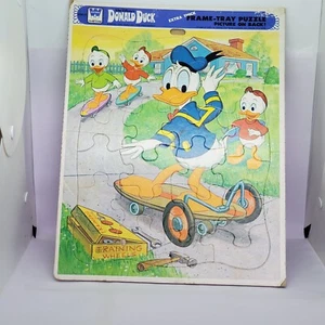 VINTAGE Walt Disney Donald Huey Dewey Louie Frame Tray Puzzle 1979 - Picture 1 of 5