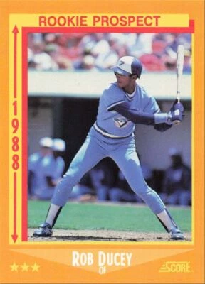 1988 Score Baseball Rookie Prospect Rob Ducey Toronto Blue Jays #629 - Image 1 of 2