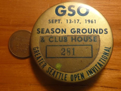 Greater Seattle Open Invitational  Golf Pin 1961 Spot @ 7 o'clock..SKU#13371 Cover