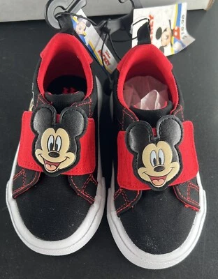Mickey Mouse Slip-on Low Top/Hook and Loop Closure Sneakers Shoes - Image 1 of 4