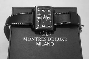 Montre Montres De Luxe Milano unisexe 16:9 extrême double matériau étui date neuve