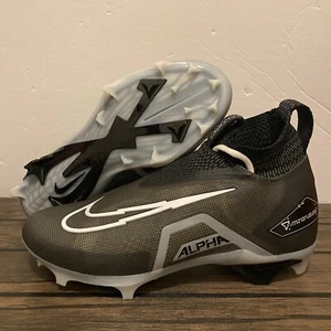 Nike Alpha Menace Elite 3 Black/Grey Mens Football Cleats Sz 9 NEW* CT6648-001 - Picture 1 of 6