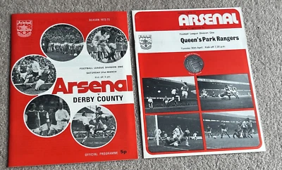 1970's Frank McLintock & Bob Wilson Last Arsenal Match Programmes Very Good cond - Image 1 of 3