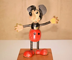 Vintage Geo Borgfeldt 7" Mickey Mouse Fun - E - Flex Figure w/ Decals - Rare! - Picture 1 of 20