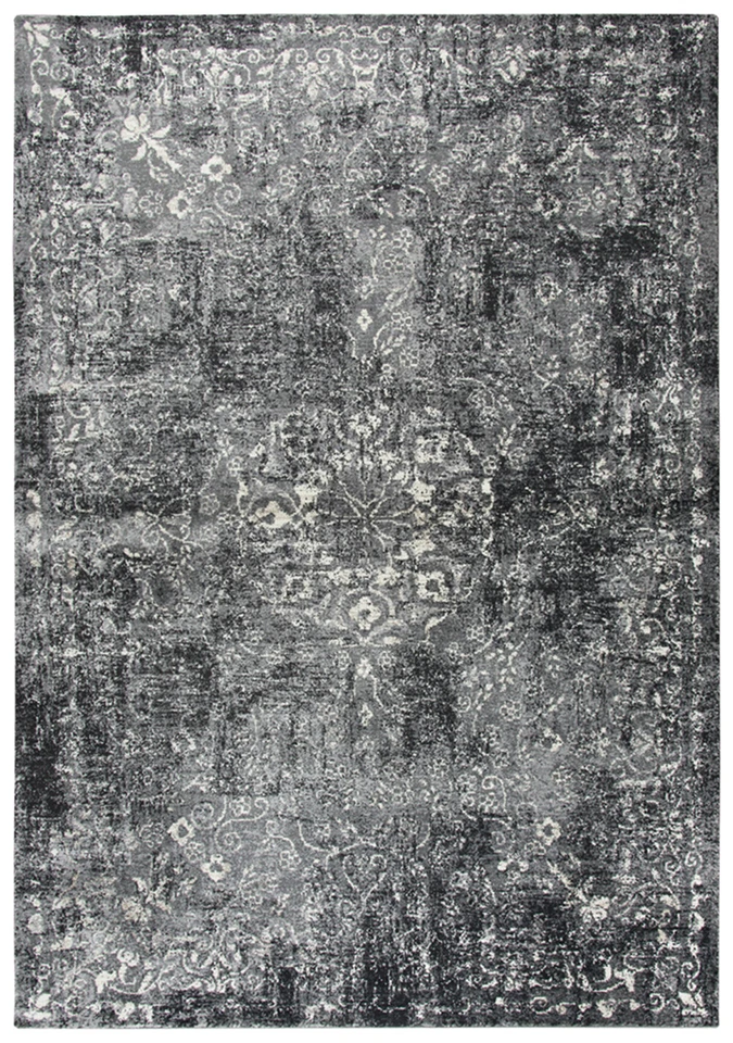 Rizzy Rugs Gray Transitional Casual Faded Distressed Area Rug Floral PN6971 - Image 1 of 4