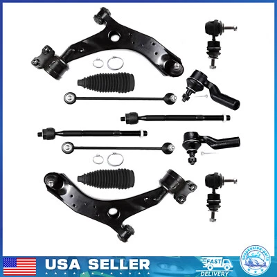 12 Front Lower Control Arm Ball Joint Tie Rod End Sway Bar For 2004-2009 Mazda 3 - Image 1 of 4