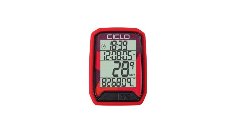 CICLOSPORT Fahrradcomputer "Protos 113" rot, 4-Zeilen-Display, kabelgebunden - Bild 1 von 1