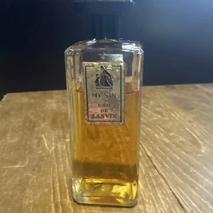 Vintage MY SIN Eau De Lanvin 2oz Splash Perfume Black Top 80% Full - Picture 1 of 13