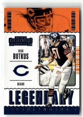 2020 Panini Contenders #LC-DBU Dick Butkus Legendary Contenders - Image 1 of 2