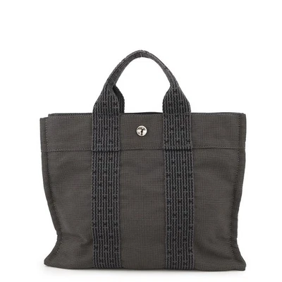 Bolso de Mano Hermes Her Line Talla PM Nylon Lona Gris Foto 1 de 4