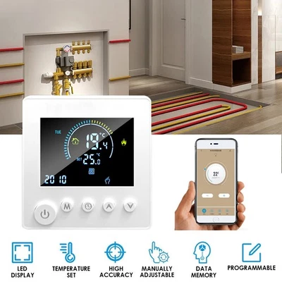 Raumthermostat Wifi LCD Digital Thermostat Fußbodenheizung Wandheizung3A/16A NEW - Bild 1 von 4