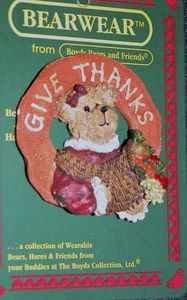 Boyds Bears Anstecknadel "Autumn Harvestbeary" #26078 Neu nicht mehr produziert, 2,5 Zoll Erntedankfest - Bild 1 von 4