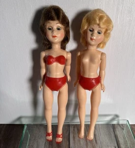 LINGERIE LOU FASHION + DRESS ME DOLLS VINTAGE HONG KONG TAMMY CLONES X 2 - Picture 1 of 3