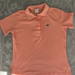 LACOSTE LADIES POLO TOP SS SZ L LIGHT ORANGE EC - Picture 1 of 3