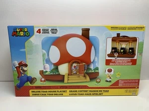 Juego Nintendo Super Mario Deluxe Toad House con figura articulada de sapo de 2,5" - Imagen 1 de 13