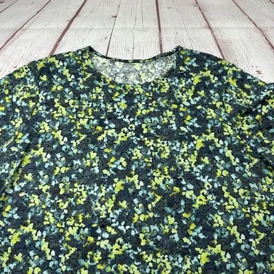 J.Jill Fit Shirt Womens XL Green Blue Fit Progress Shirttail Tee Pima Cotton - Image 1 of 4