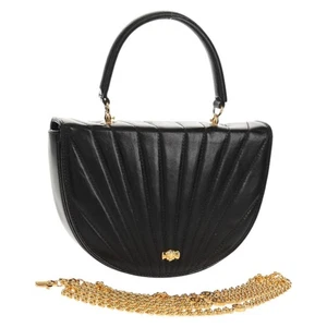 Tiffany&Co. Handtasche Leder 2-Wege schwarz gold authentisch am9561V - Bild 1 von 24