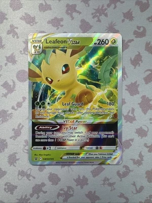 Leafeon VSTAR - SWSH195 - Pokemon Sword & Shield Promo Ultra Rare Holo Card NM - Image 1 of 2
