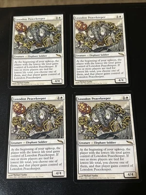 Loxodon Peacekeeper X4 Mirrodin Ex Condition See Pics Front Back - Image 1 of 4