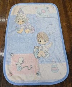 Precious Moments Vintage Plush Fleece Baby Blanket - Picture 1 of 4