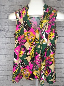 Jude Connally Tank Sleeveless Blouse Bright Floral Ladies Size MED - Picture 1 of 6