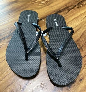 Old Navy Classic Flip-Flops Thong Sandals Women's Size 6 Black - Picture 1 of 1