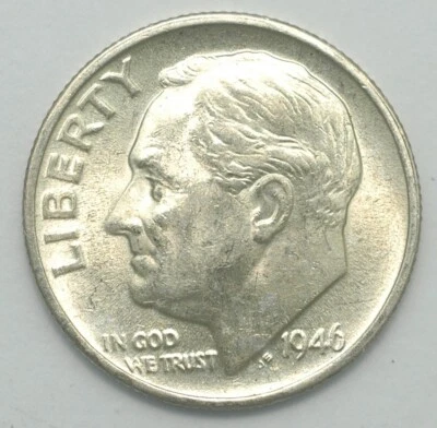 1946-S/S/S/S ROOSEVELT SILVER DIME RPM #1 DDR-001 FS-501 RPM-001 RARE - Image 1 of 4