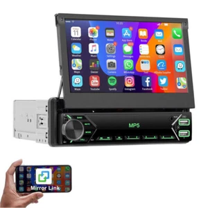 7" 1DIN Flip Autoradio Touchscreen Bildschirm Bluetooth FM USB MP5 Player Radio - Bild 1 von 23