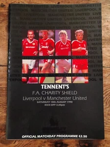 1990 Charity Shield LIVERPOOL v MANCHESTER UNITED Exc. Cond Football Programme - Picture 1 of 8