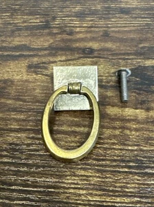 Stanley Dresser Drawer Pull Mid Century Brass Drawer Hardware MCM K10490 - Picture 1 of 10