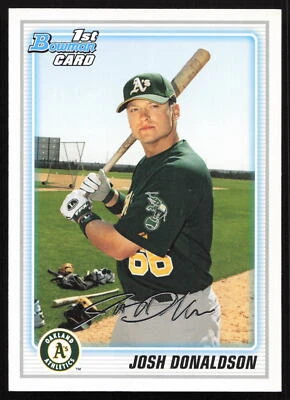 Tarjeta de atletismo Bowman #BP61 2010 Josh Donaldson Oakland Foto 1 de 2