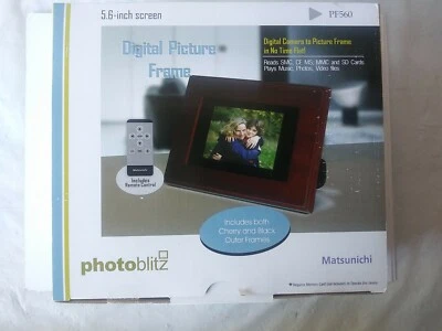 Matsunichi Photoblitz PF5e 5.6 Inch Digital Picture Frame Cherry 128 MB Card - Image 1 of 4