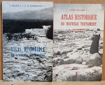 2 livres Atlas historique de l'ancien et le nouveau testament Louis TELLIER SPES - Photo 1/4