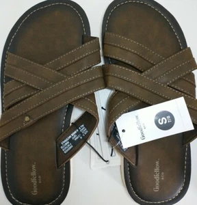 Goodfellows braune Cross Kunstleder Sandale Größe 7/8 - Bild 1 von 3