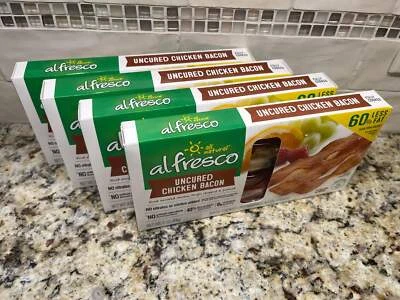 JOETLC 4 PACKS Al Fresco Original Uncured Chicken Bacon 3 Oz Fully Cooked
