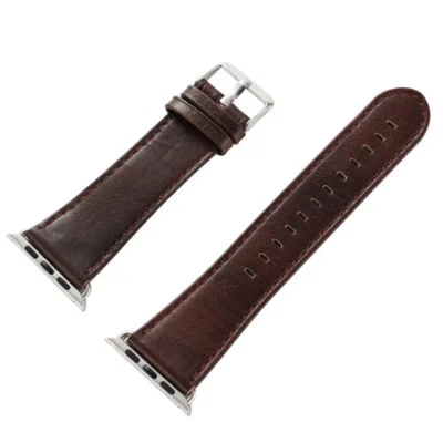 Correa de reloj de cuero genuino para Apple Watch 38 mm 40 mm 42 mm 44 mm Foto 1 de 4