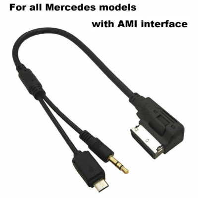 AMI Music Interface Connector USB Charger Aux Cable for iPhone For Mercedes Benz - Image 1 of 4