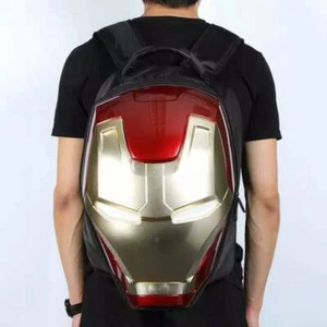 3D Eyes LED Iron Man Bag Casual Student High-Capacity Backpack Helmet Bag Gift - Picture 1 of 6
