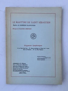 Notas. Debussy. Le Martyre de Saint Sebastien. Partitura de bolsillo. - Imagen 1 de 1