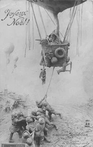 POSTKARTE GRUSS JOYEUX NOEL HEISSLUFTBALLON - Bild 1 von 2