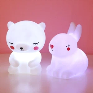 Bedside Table LED Night Light Silicone Decoration Creative Bedroom Children - Picture 1 of 11