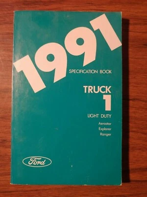 Ford 1991 camión ligero libro de especificaciones Aerostar, Explorer, Ranger Foto 1 de 2