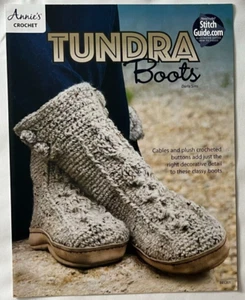 Men's & Women's Winter Tundra Boots Crochet Pattern Book Rare 9" - 11-1/2" Sole - Picture 1 of 1